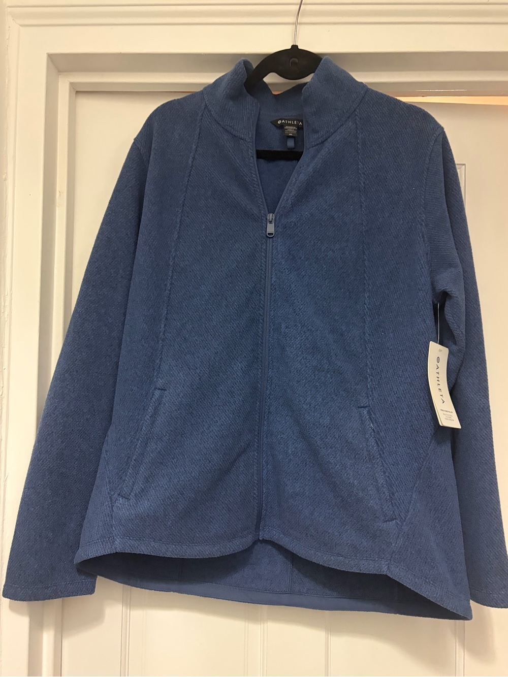 Athleta Blue Fleece Zip Jacket | NWT, XL